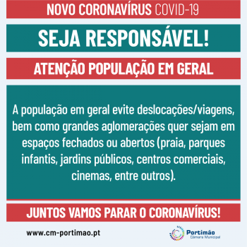 Novo Coronavírus - COVID19 (atenção população geral)